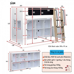 Giường Tầng Cao Cấp Xếp Gọn Trẻ Em OHAHA - GTXG002