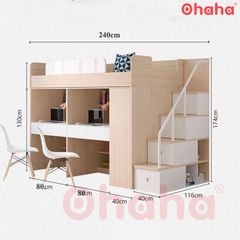Giường tầng thông minh cao cấp Ohaha - GTCC017