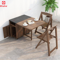 Bộ bàn ăn thông minh xếp gọn kèm hệ tủ đồ - BA028