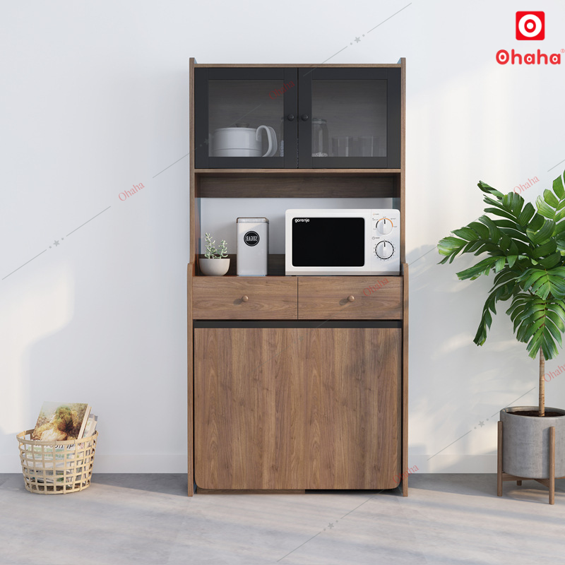 Bộ bàn ăn thông minh xếp gọn kèm hệ tủ đồ - BA028