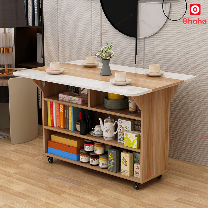 Bàn Ăn Thông Minh Gấp Gọn Kết Hợp Tủ Đựng Đồ OHAHA - BA032
