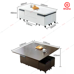 Bàn Ăn Xếp Gọn Đa Năng 3 Trong 1 Ohaha - BDN001