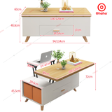 Bàn Ăn Xếp Gọn Đa Năng 3 Trong 1 Ohaha - BDN002