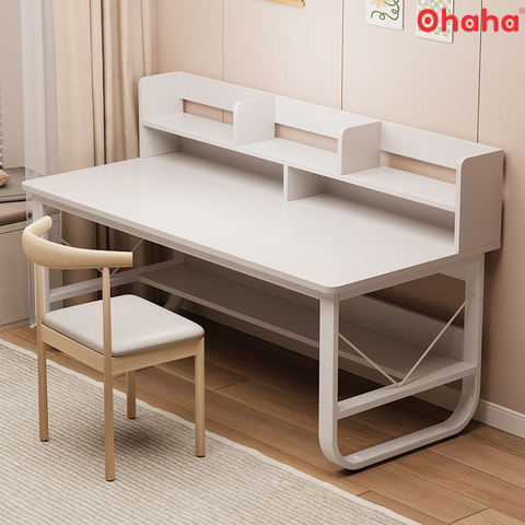 Bàn Học Chân Sắt Có Kệ Sách Cho Bé OHAHA - BH011