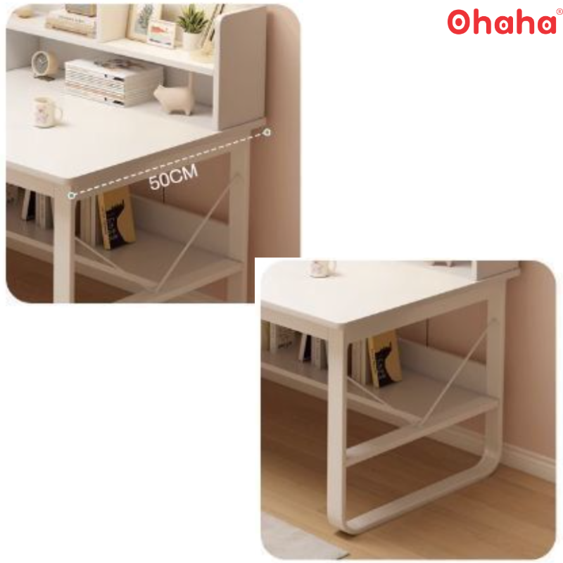 Bàn Học Chân Sắt Có Kệ Sách Cho Bé OHAHA - BH011