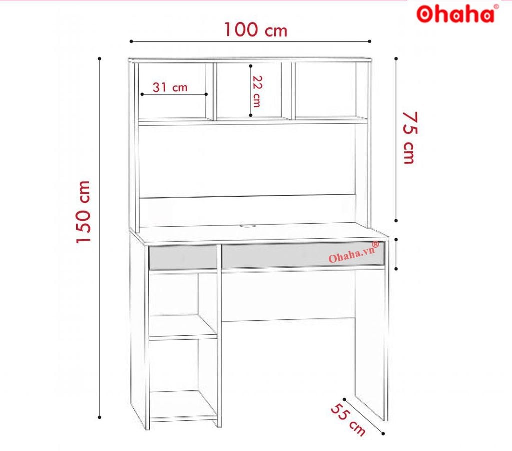 Bàn Làm Việc Hiện Đại OHAHA BLV022