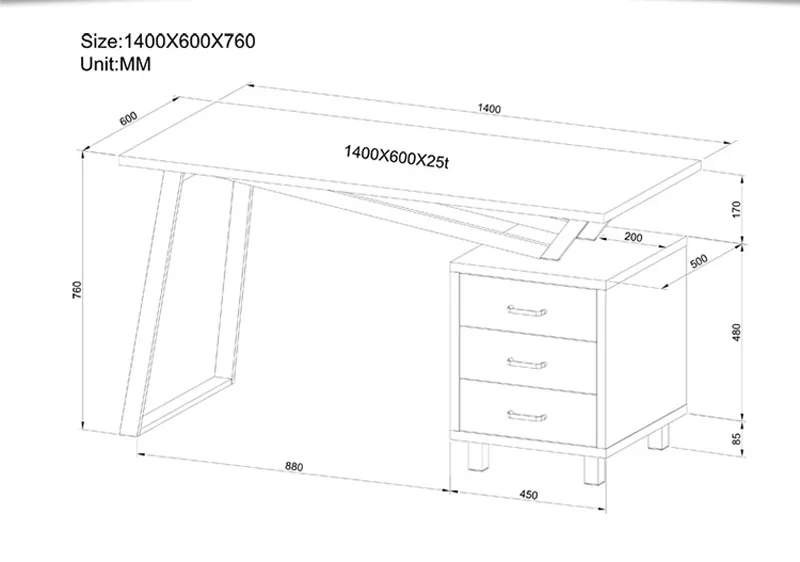 Bàn Làm Việc Cao Cấp OHAHA - 006