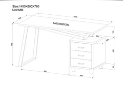 Bàn Làm Việc Cao Cấp OHAHA - 006