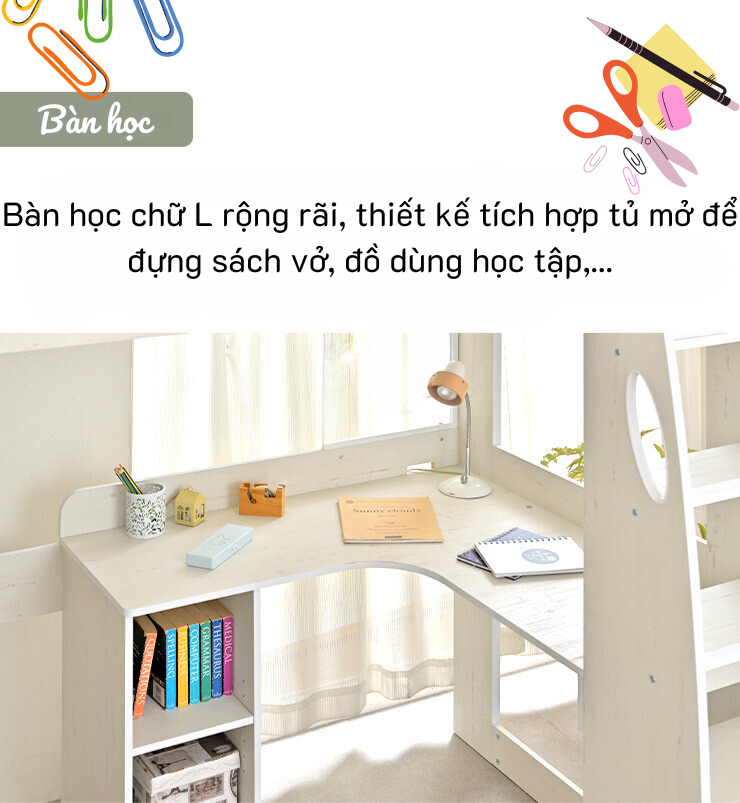Giường tầng thông minh Ohaha - GTTM020