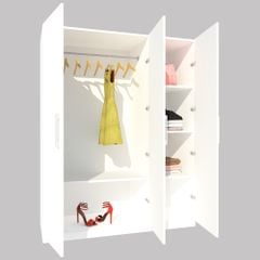 Tủ quần áo gỗ công nghiệp 3 cánh Ohaha - TQA027