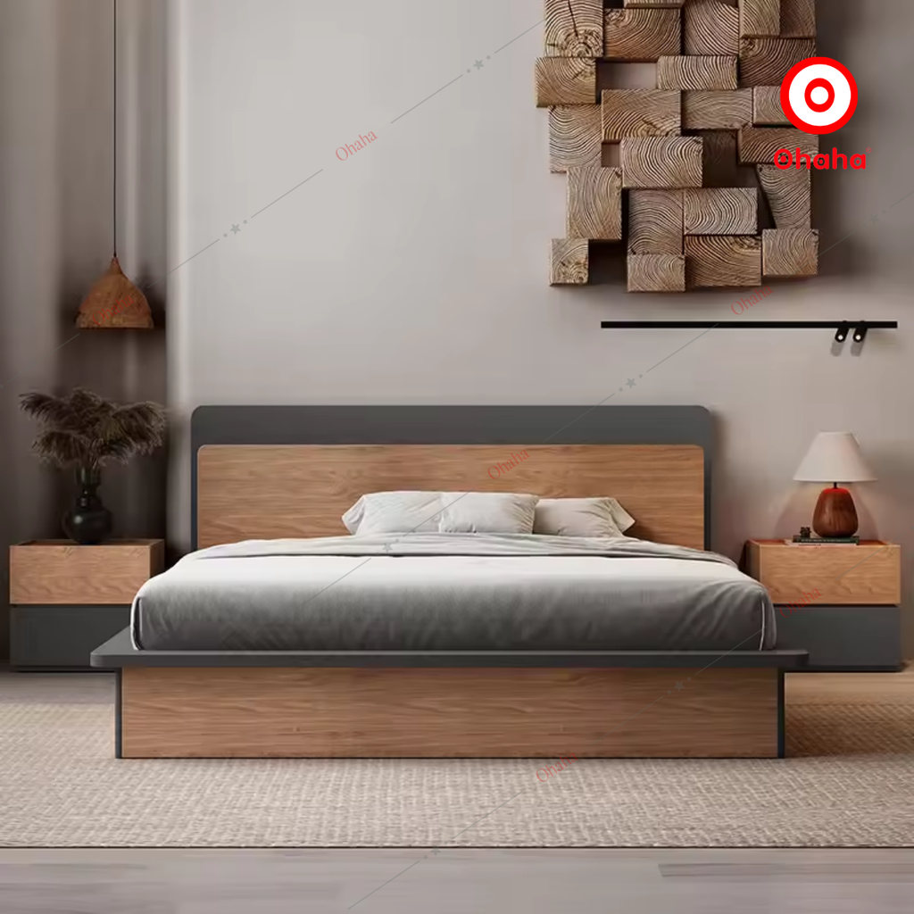 Giường ngủ gỗ công nghiệp hiện đại  OHAHA - GC048