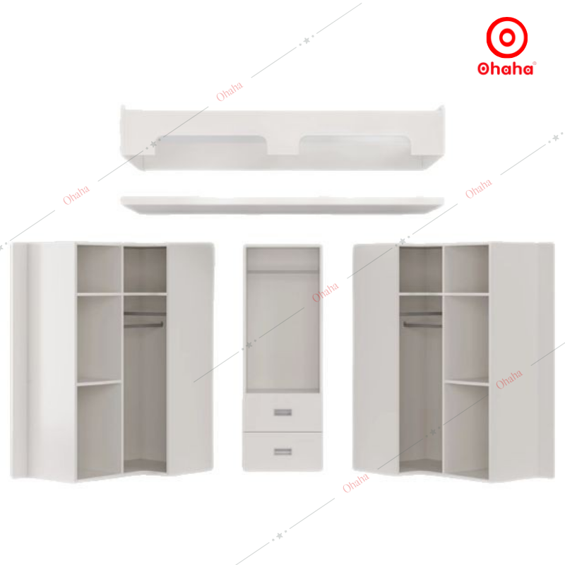 Giường tầng hiện đại Ohaha kết hợp tủ áo - GTHĐ033