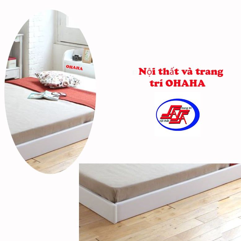 Giường Ngủ Cao Cấp HMR Lõi Xanh Chống Ẩm OHAHA Japanese Style - White Bed