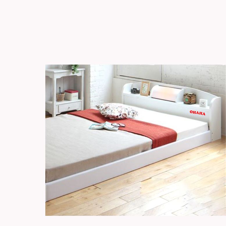 Giường Ngủ Cao Cấp HMR Lõi Xanh Chống Ẩm OHAHA Japanese Style - White Bed