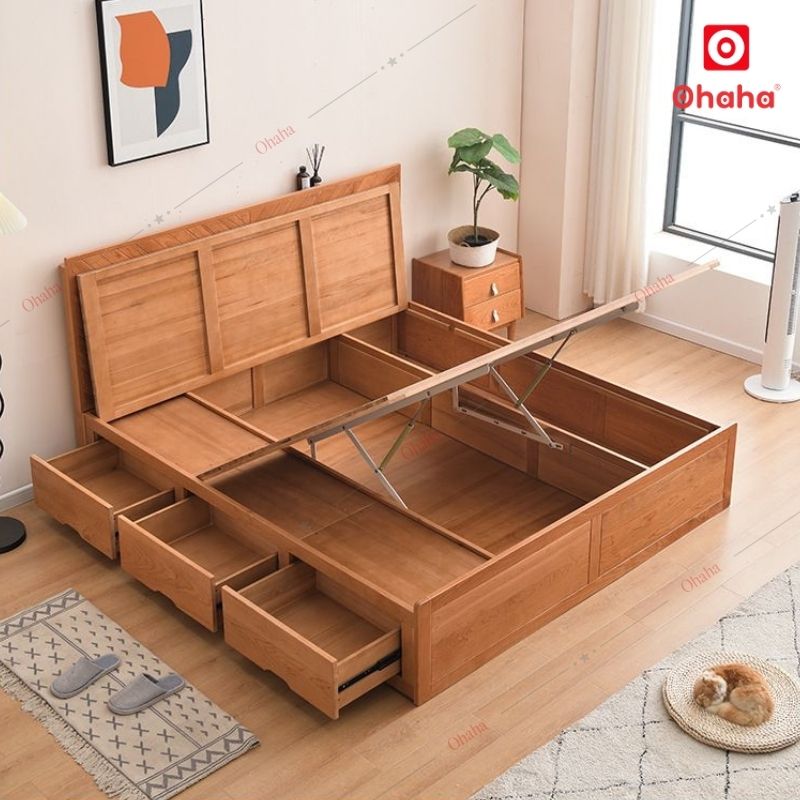 Giường ngủ gỗ công nghiệp cao cấp Ohaha - GC057