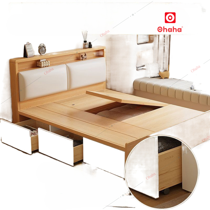 Giường ngủ gỗ công nghiệp bọc nệm Ohaha - GC058