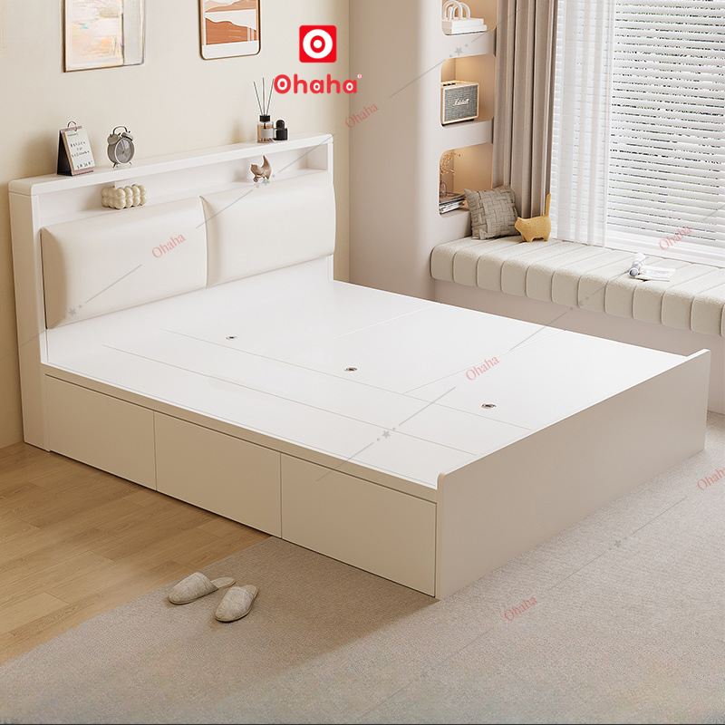 Giường ngủ gỗ công nghiệp bọc nệm Ohaha - GC058