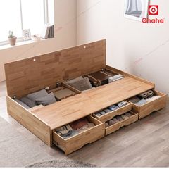 Giường ngủ gỗ tự nhiên cao cấp Ohaha - GGTN001