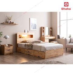 Giường ngủ gỗ tự nhiên cao cấp Ohaha - GGTN001