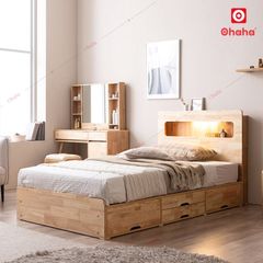 Giường ngủ gỗ tự nhiên cao cấp Ohaha - GGTN001