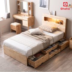 Giường ngủ gỗ tự nhiên cao cấp Ohaha - GGTN001