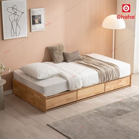 Giường ngủ gỗ tự nhiên cao cấp Ohaha - GGTN002