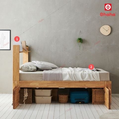 Giường ngủ gỗ tự nhiên cao cấp Ohaha - GGTN004