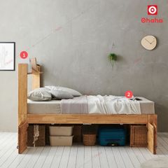 Giường ngủ gỗ tự nhiên cao cấp Ohaha - GGTN004