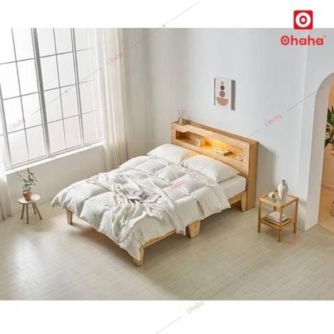 Giường ngủ gỗ tự nhiên cao cấp Ohaha - GGTN005
