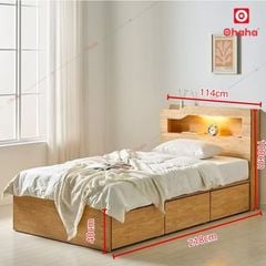Giường ngủ gỗ tự nhiên cao cấp Ohaha - GGTN005