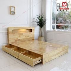 Giường ngủ gỗ tự nhiên cao cấp Ohaha - GGTN006