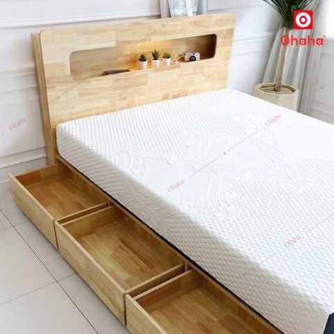 Giường ngủ gỗ tự nhiên cao cấp Ohaha - GGTN006
