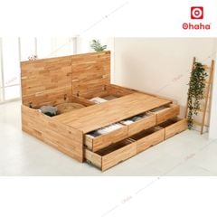 Giường ngủ gỗ tự nhiên cao cấp Ohaha - GGTN007