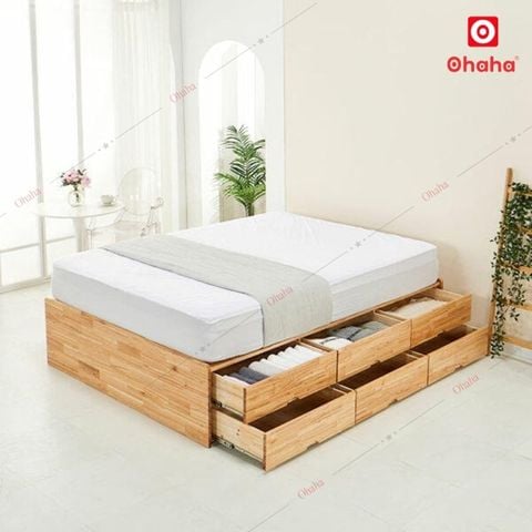 Giường ngủ gỗ tự nhiên cao cấp Ohaha - GGTN007