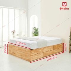 Giường ngủ gỗ tự nhiên cao cấp Ohaha - GGTN007