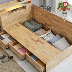 Giường ngủ gỗ tự nhiên cao cấp Ohaha - GGTN008
