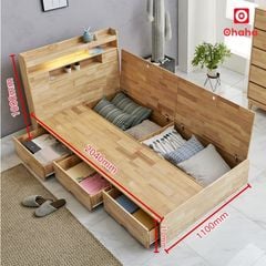 Giường ngủ gỗ tự nhiên cao cấp Ohaha - GGTN008