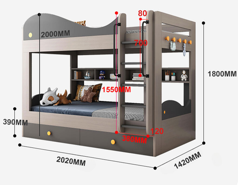 Giường tầng thông minh cao cấp Ohaha - GTCC004