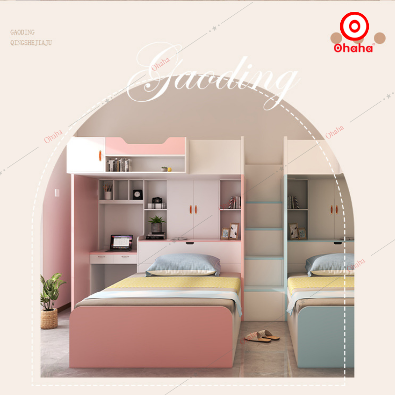 Giường tầng thông minh Ohaha kết hợp tủ và bàn học - GTHĐ031