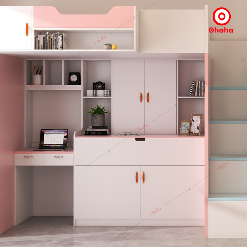 Giường tầng thông minh Ohaha kết hợp tủ và bàn học - GTHĐ031