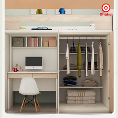 Giường tầng hiện đại tích hợp bàn học và tủ quần áo Ohaha - GTHĐ032