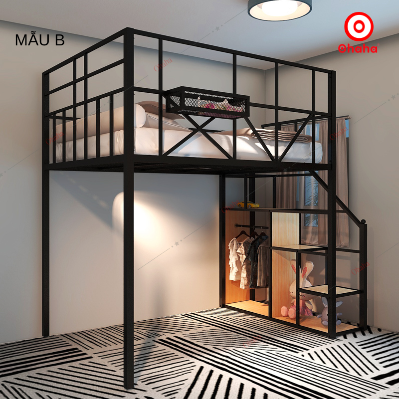 Giường tầng thông minh khung sắt Ohaha - GTS043
