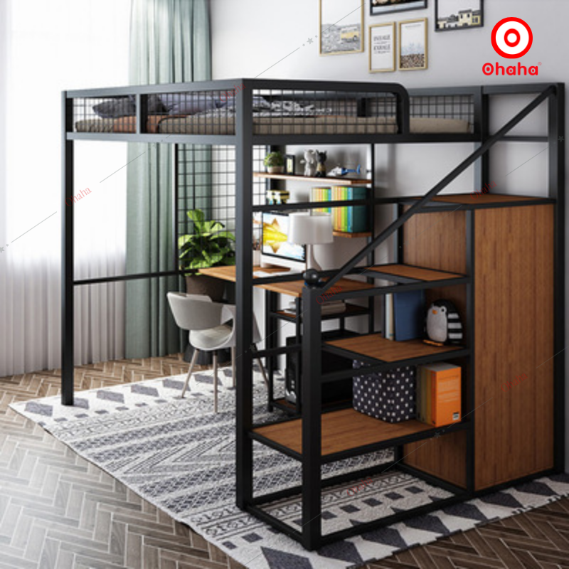 Giường tầng thông minh khung sắt Ohaha - GTS044