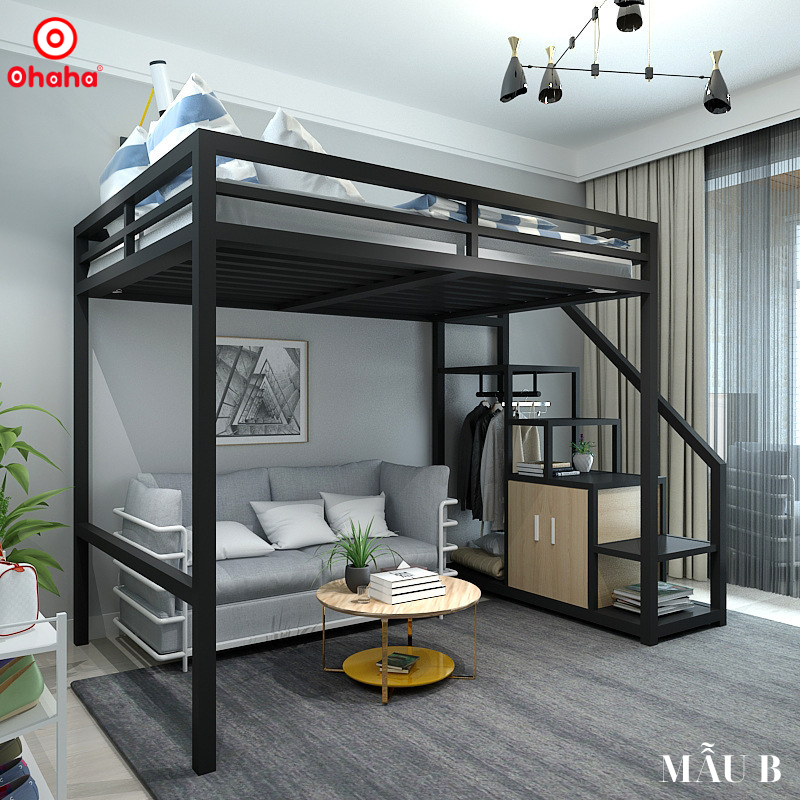 Giường tầng thông minh khung sắt Ohaha - GTS037