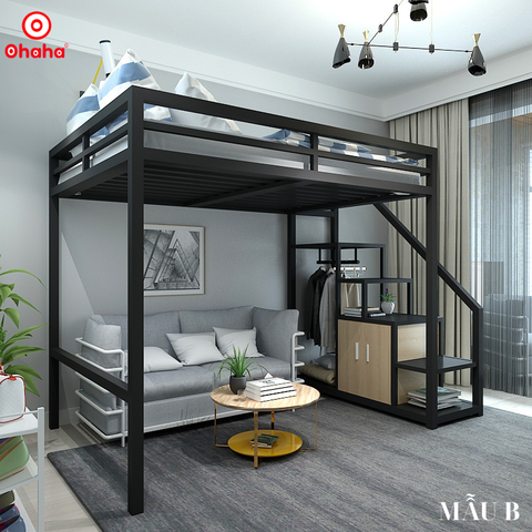 Giường tầng thông minh khung sắt Ohaha - GTS037