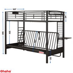Giường tầng thông minh khung sắt Ohaha - GTS021