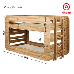 Giường tầng thông minh cao cấp Ohaha - GTCC029