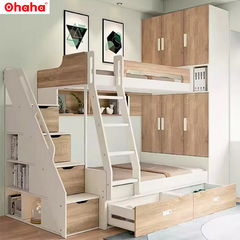 Giường tầng thông minh Ohaha kết hợp tủ áo và kệ sách - GTTM015