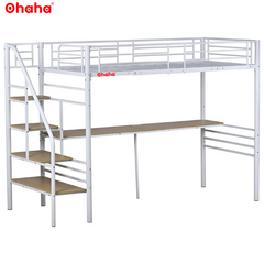 Giường tầng thông minh khung sắt Ohaha có bàn học - GTS012