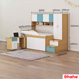 Giường tầng thông minh Ohaha kết hợp tủ áo và bàn học - GTTM011